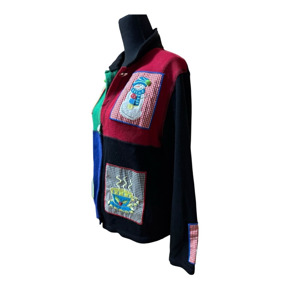 Onque Casuals women's Christmas holiday sweater cardigan. - Picture 4 of 5